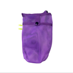 Pink Mesh Crossbody Bottle Holder